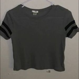 Green Crop Top Strips Bozzolo